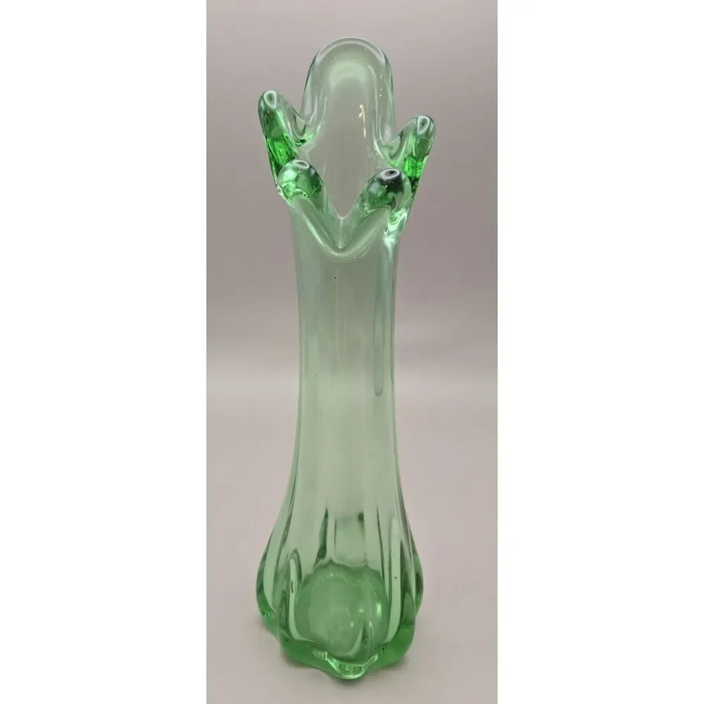 Vintage Swung Vase Green 9.5